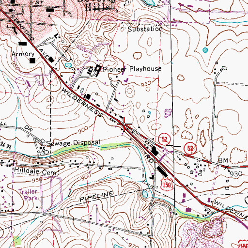 Topographic Map of Clarks Station Historical Marker, KY