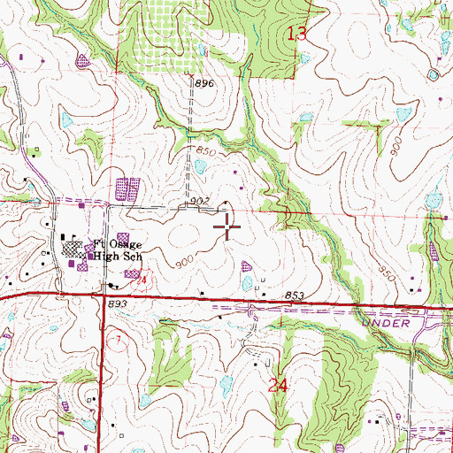 Topographic Map of Lewis and Clark Academy, MO