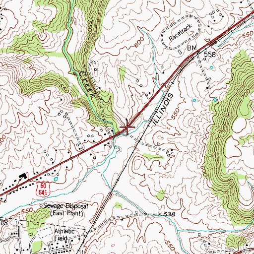 Topographic Map of Nathan Bedford Forrests Foraging Mission Historical Marker, KY