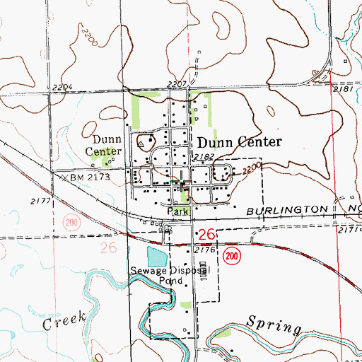 Topographic Map of Dunn Center City Hall, ND