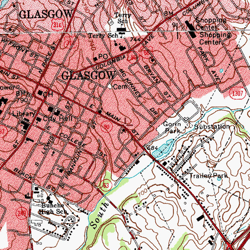 Topographic Map of Home of Arthur Krock Historical Marker, KY