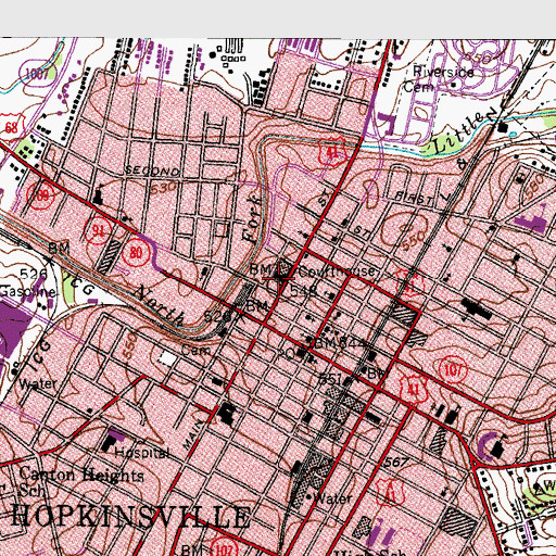 Topographic Map of William Clark Historical Marker, KY