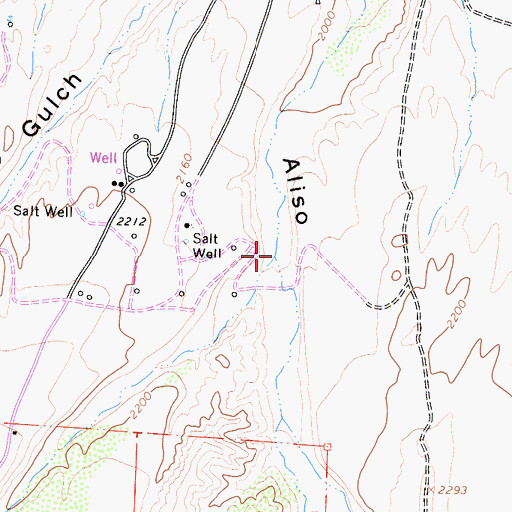 Topographic Map of Wells Creek, CA