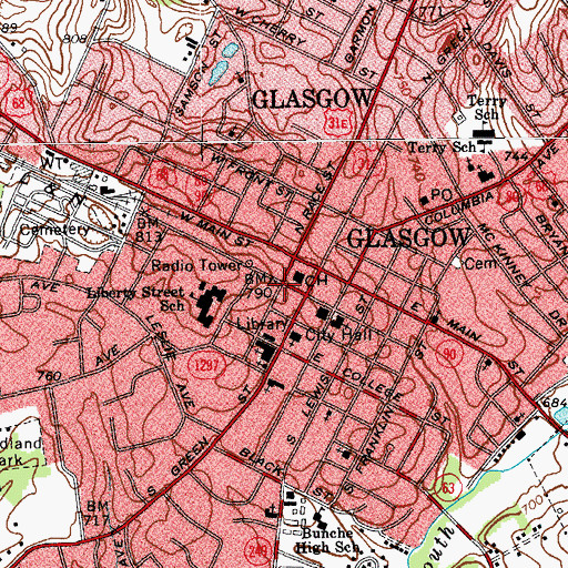 Topographic Map of Luska Joseph Twyman Historical Marker, KY