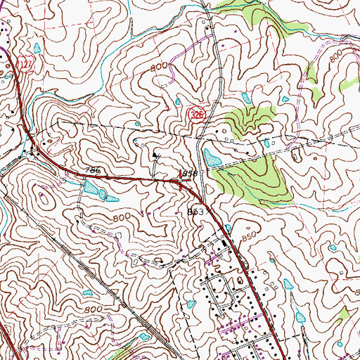Topographic Map of James Beauchamp Clark Historical Marker, KY