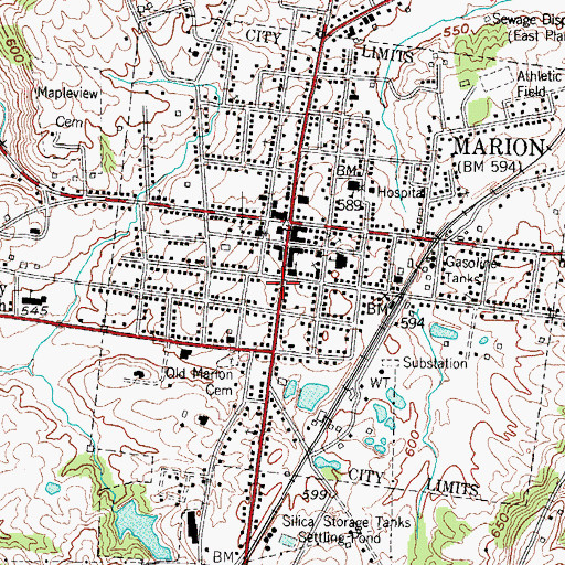 Topographic Map of Senator W J Deboe Historical Marker, KY