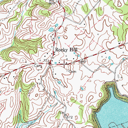 Topographic Map of Settles Rifles Historical Marker, KY