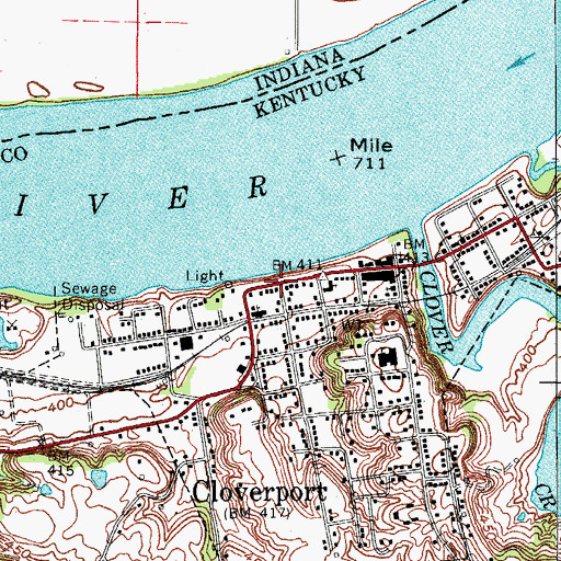 Topographic Map of Tar Springs Historical Marker, KY