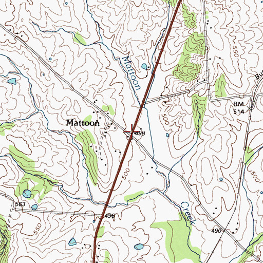 Topographic Map of Weston Historical Marker, KY