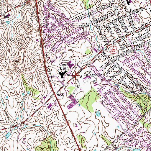 Topographic Map of William H Townsend Historical Marker, KY