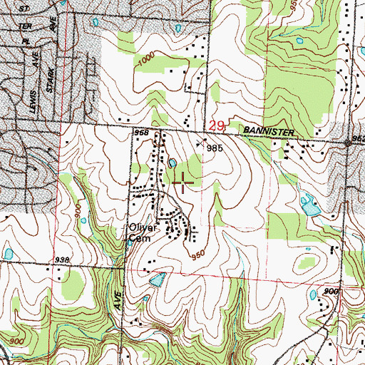 Topographic Map of Freda Markley Early Childhood Center, MO