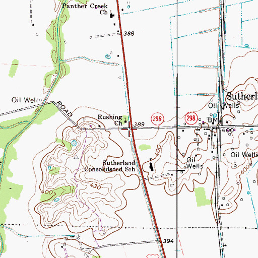 Topographic Map of Panther Creek Battle Historical Marker, KY