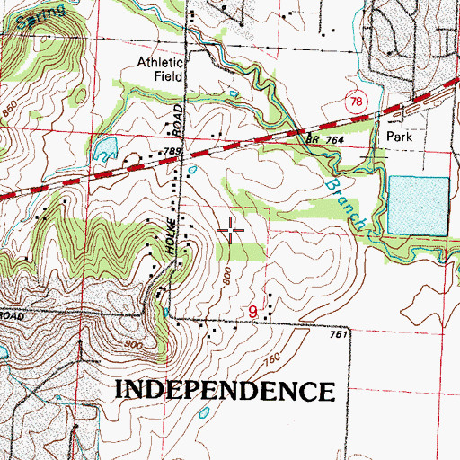 Topographic Map of Little Blue Elementary School, MO