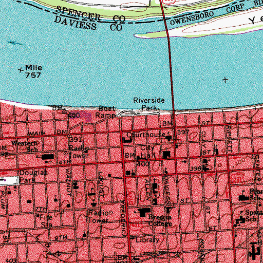 Topographic Map of First World War Enlistees Historical Marker, KY