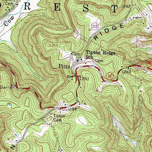 Topographic Map of Estill Steam Furnace Historical Marker, KY