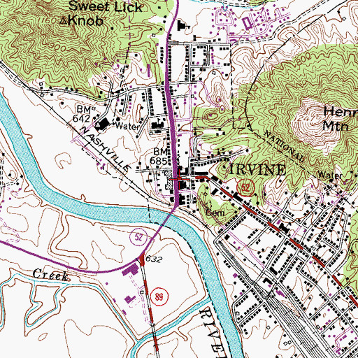 Topographic Map of Estill County Historical Marker, KY