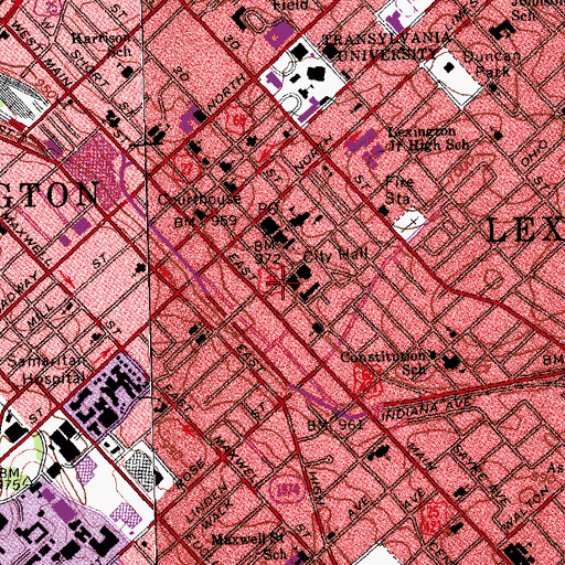 Topographic Map of Mount Zion Presbyterian Church Historical Marker, KY