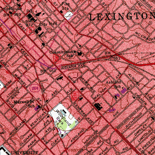Topographic Map of James B Clay Villa Historical Marker, KY