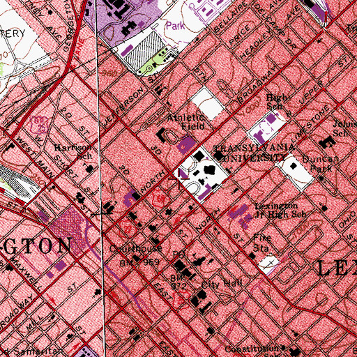 Topographic Map of Patterson Cabin Historical Marker, KY