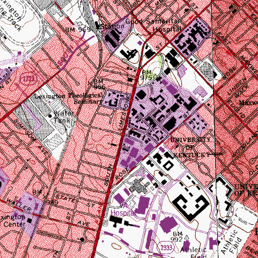 Topographic Map of Scovell Hall Historical Marker, KY