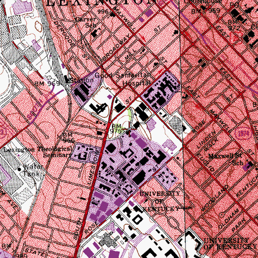 Topographic Map of Main Building Historical Marker, KY