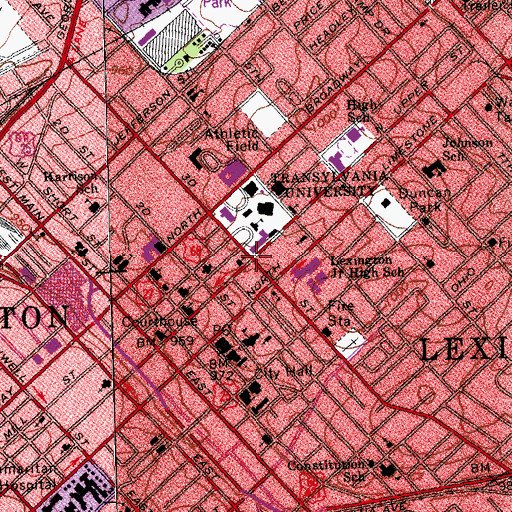 Topographic Map of George Shannon Historical Marker, KY