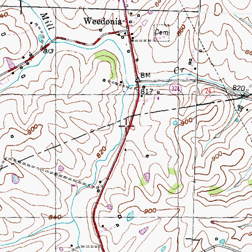 Topographic Map of Morgans Last Raid Historical Marker, KY