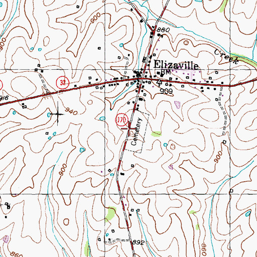 Topographic Map of Franklin Runyon Sousley Historical Marker, KY