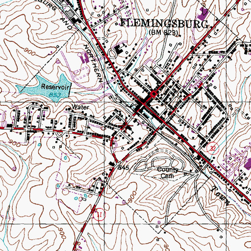 Topographic Map of Birthplace of Herman Chittison Historical Marker, KY
