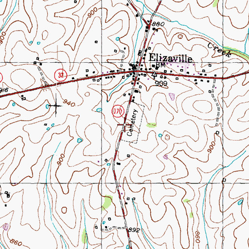 Topographic Map of Private Ambers Sapp Historical Marker, KY