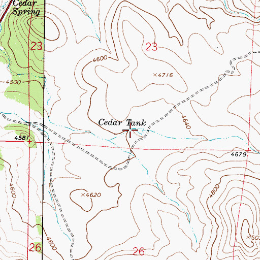 Topographic Map of Cedar Tank, AZ
