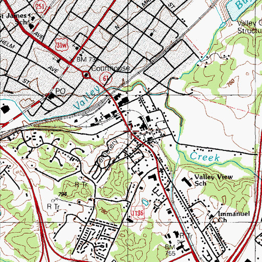 Topographic Map of Elizabethtown Battle Historical Marker, KY