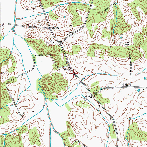 Topographic Map of Jackson Stage Stop Historical Marker, KY