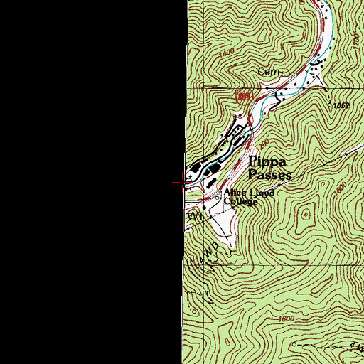 Topographic Map of Alice Geddes Lloyd Historical Marker, KY