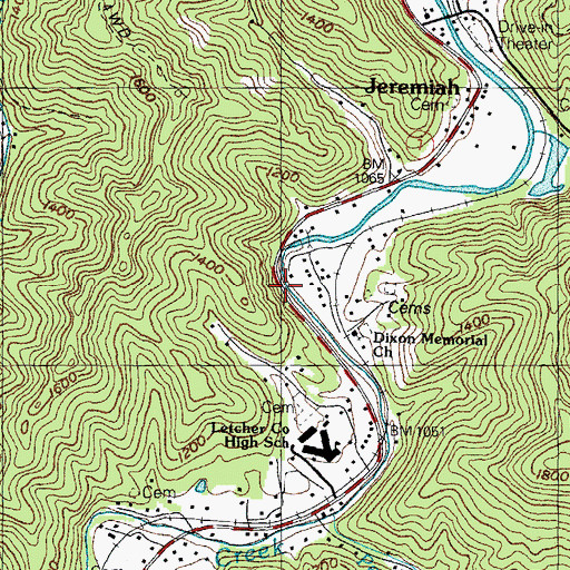 Topographic Map of James Caudill Historical Marker, KY