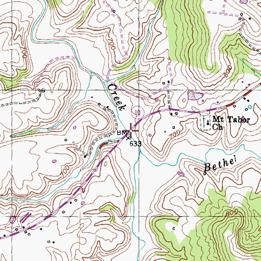 Topographic Map of Cabin Creek Point of Entry Historical Marker, KY