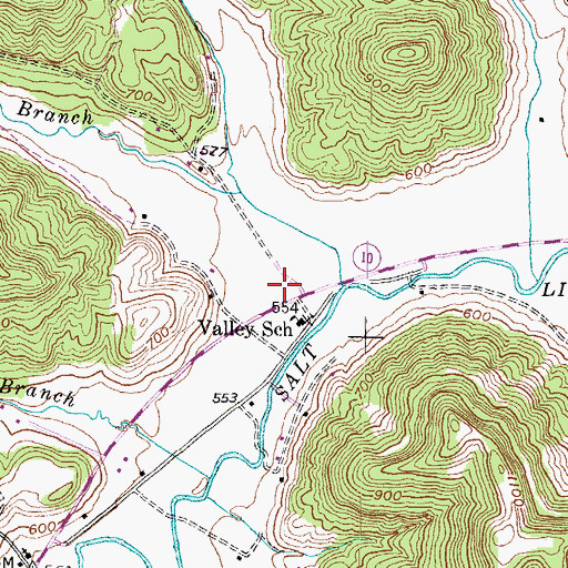 Topographic Map of Magnificent Pin Oak Historical Marker, KY