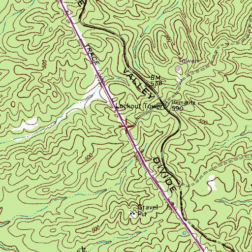 Topographic Map of Fulton Furnace Historical Marker, KY