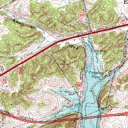 Topographic Map of Eddyville Furnace Historical Marker, KY