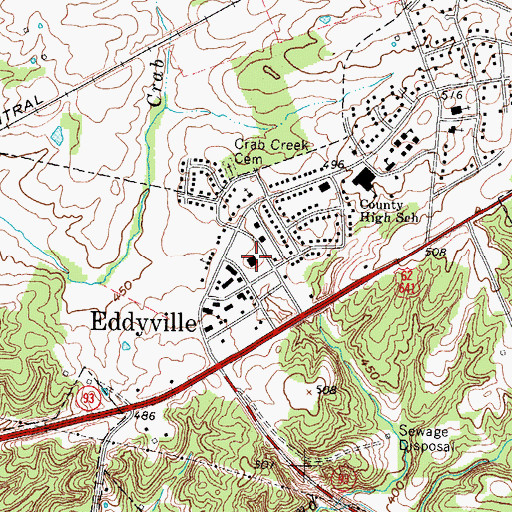 Topographic Map of Lyon County Historical Marker, KY