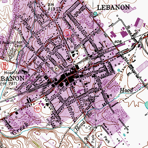 Topographic Map of Marion County Historical Marker, KY