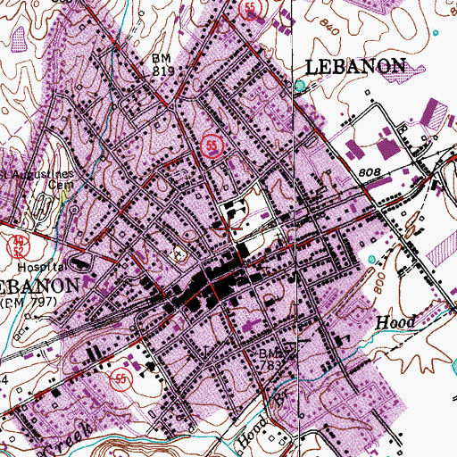 Topographic Map of Bishop John Lancaster Spalding Historical Marker, KY