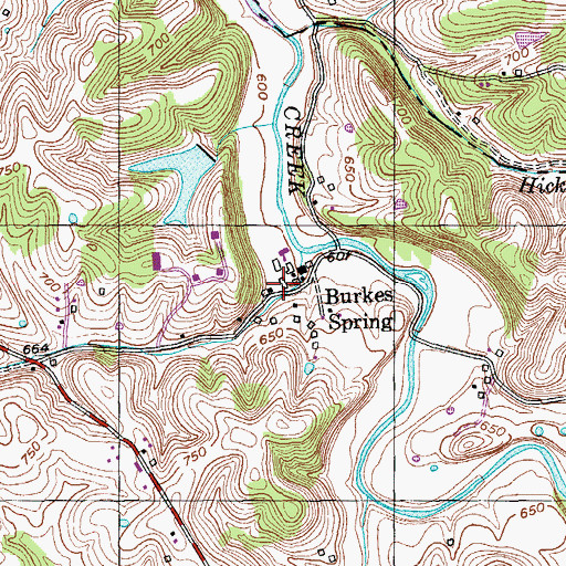 Topographic Map of Old Grist Mill Distillery Historical Marker, KY