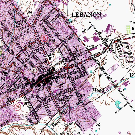 Topographic Map of Rosenwald School Historical Marker, KY