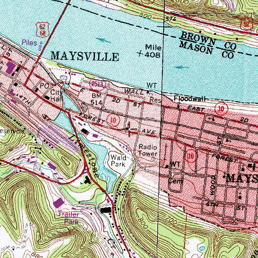 Topographic Map of Elisha Green Historical Marker, KY