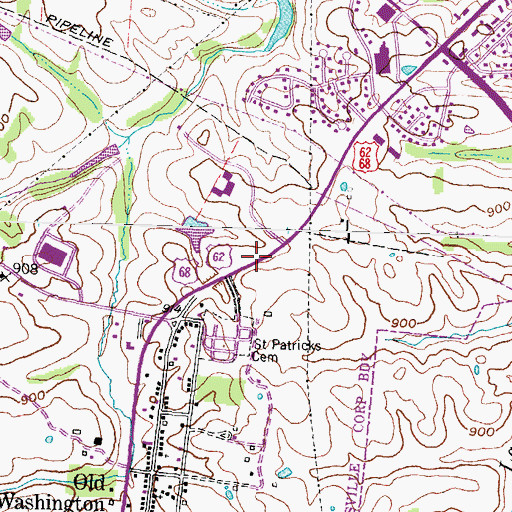 Topographic Map of Mason County Hemp Historical Marker, KY
