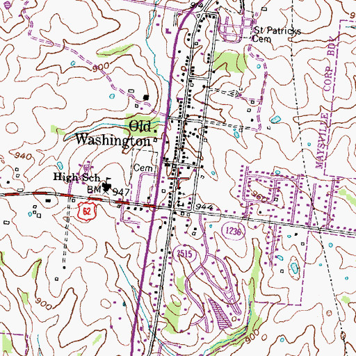 Topographic Map of Governor Joseph Desha Historical Marker, KY