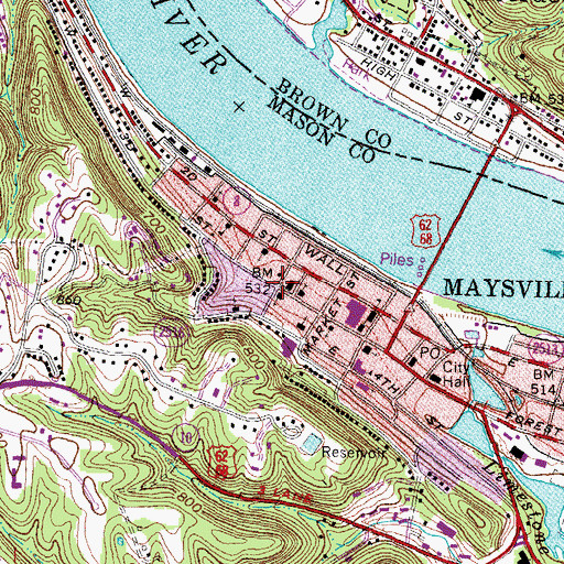 Topographic Map of Limestone Historical Marker, KY