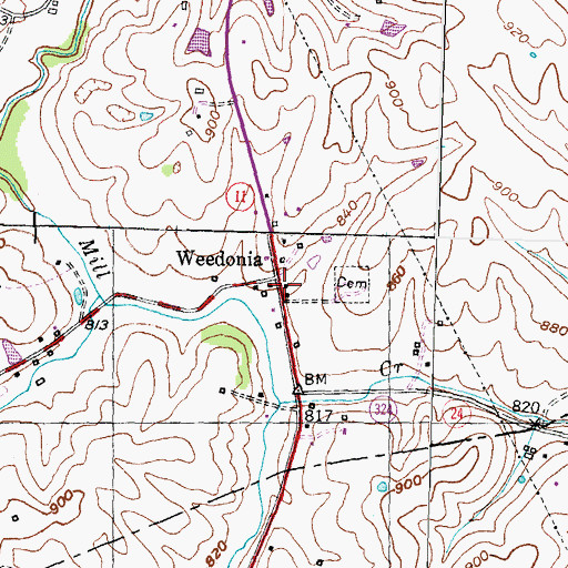 Topographic Map of John Hunt Morgans Last Raid Historical Marker, KY