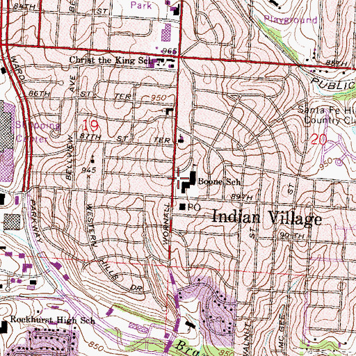 Topographic Map of Early Childhood Center, MO